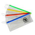 Vinyl School Pouch w/ Colored Trim & Zipper